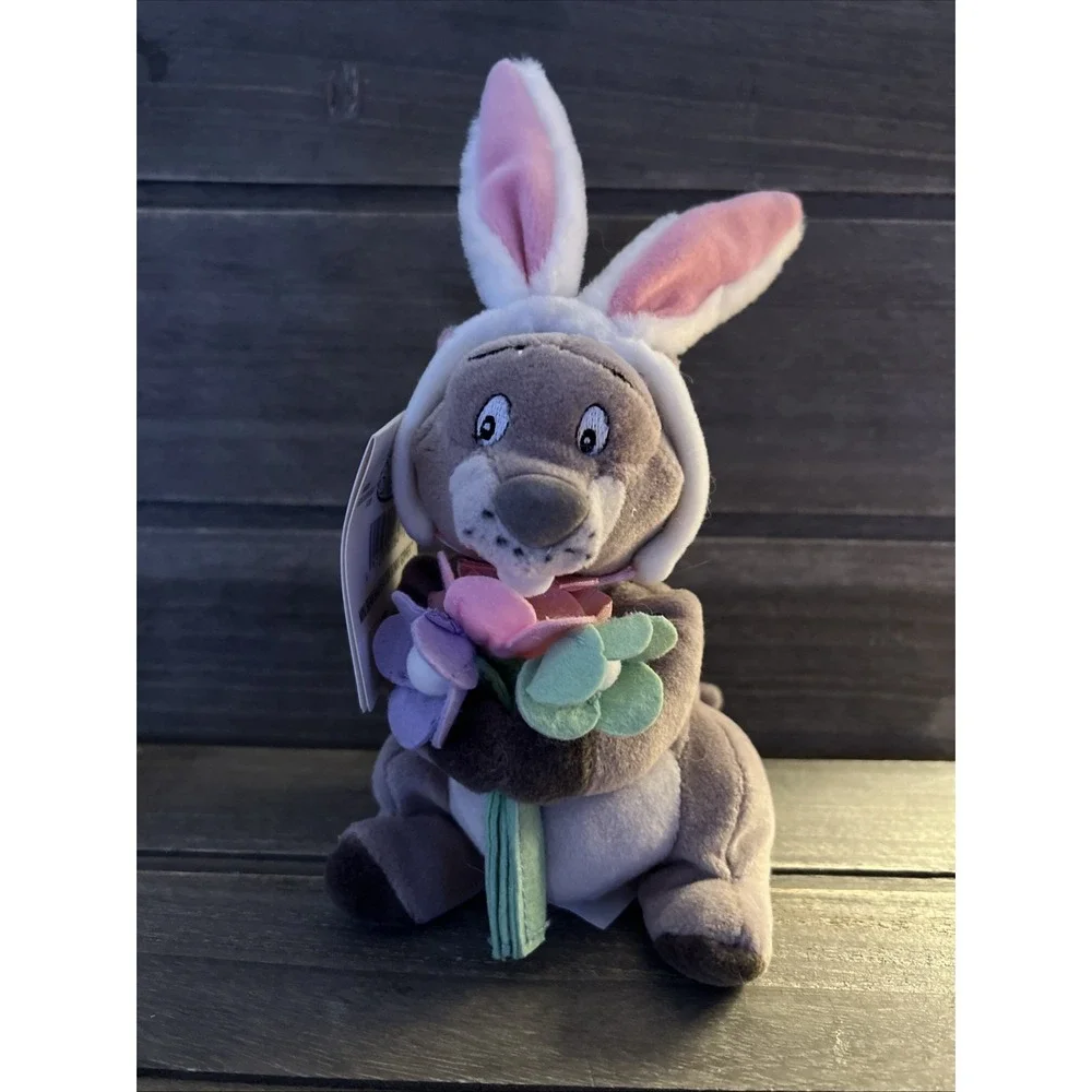 Disney Store Winnie the Pooh Easter Bunny Gopher 7 Inch Mini Bean Bag Plush NWT